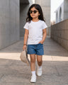 White Tee | Printed T-Shirt for Kids
