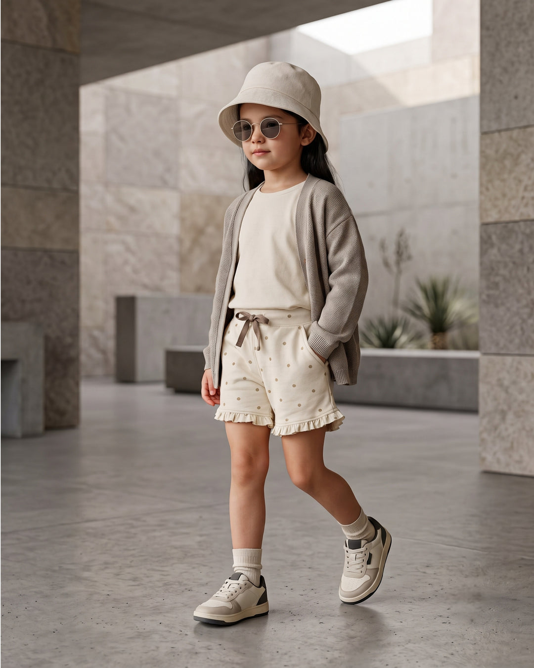 Ruffle | Girls Loopknit Shorts