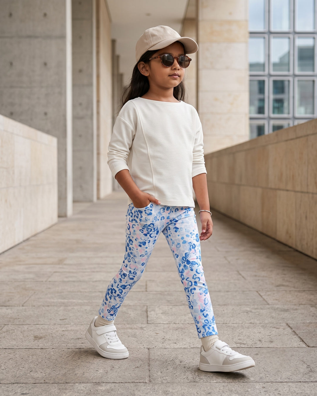 Ocean Spots | Printed Girls Leggings