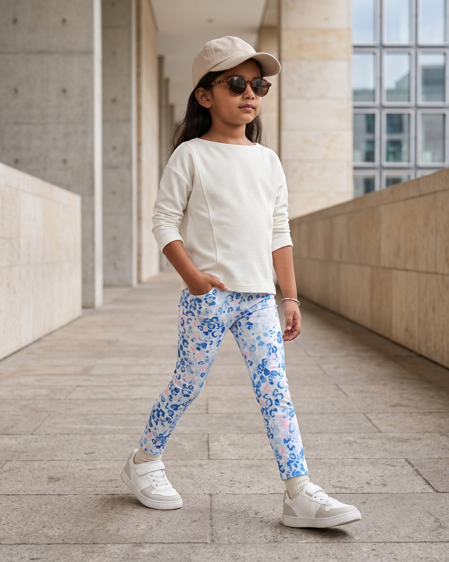 Ocean Spots | Printed Girls Leggings