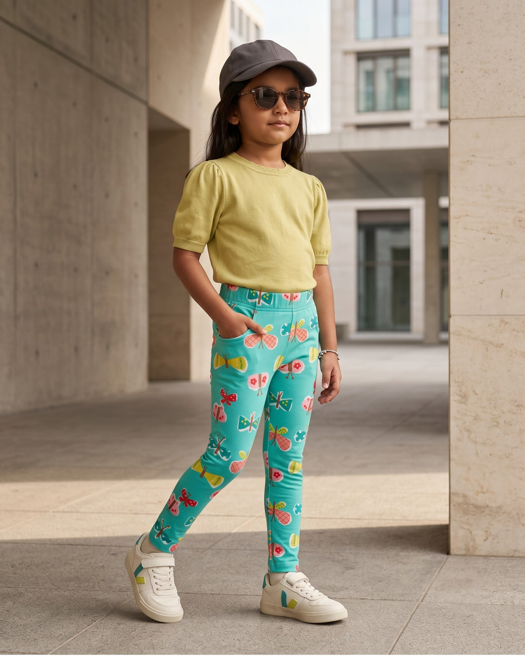 Butterfly Pop | Printed Girls Leggings