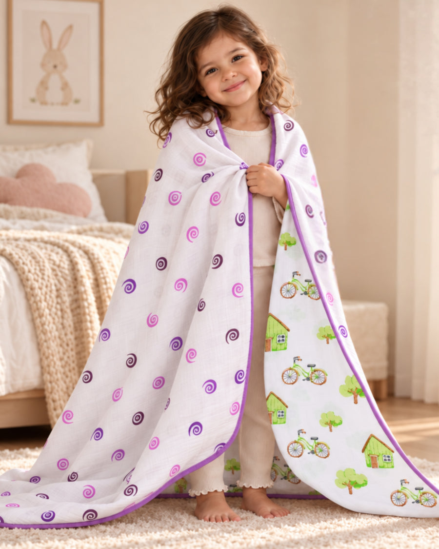 Nestle | Reversible Muslin Baby Blanket