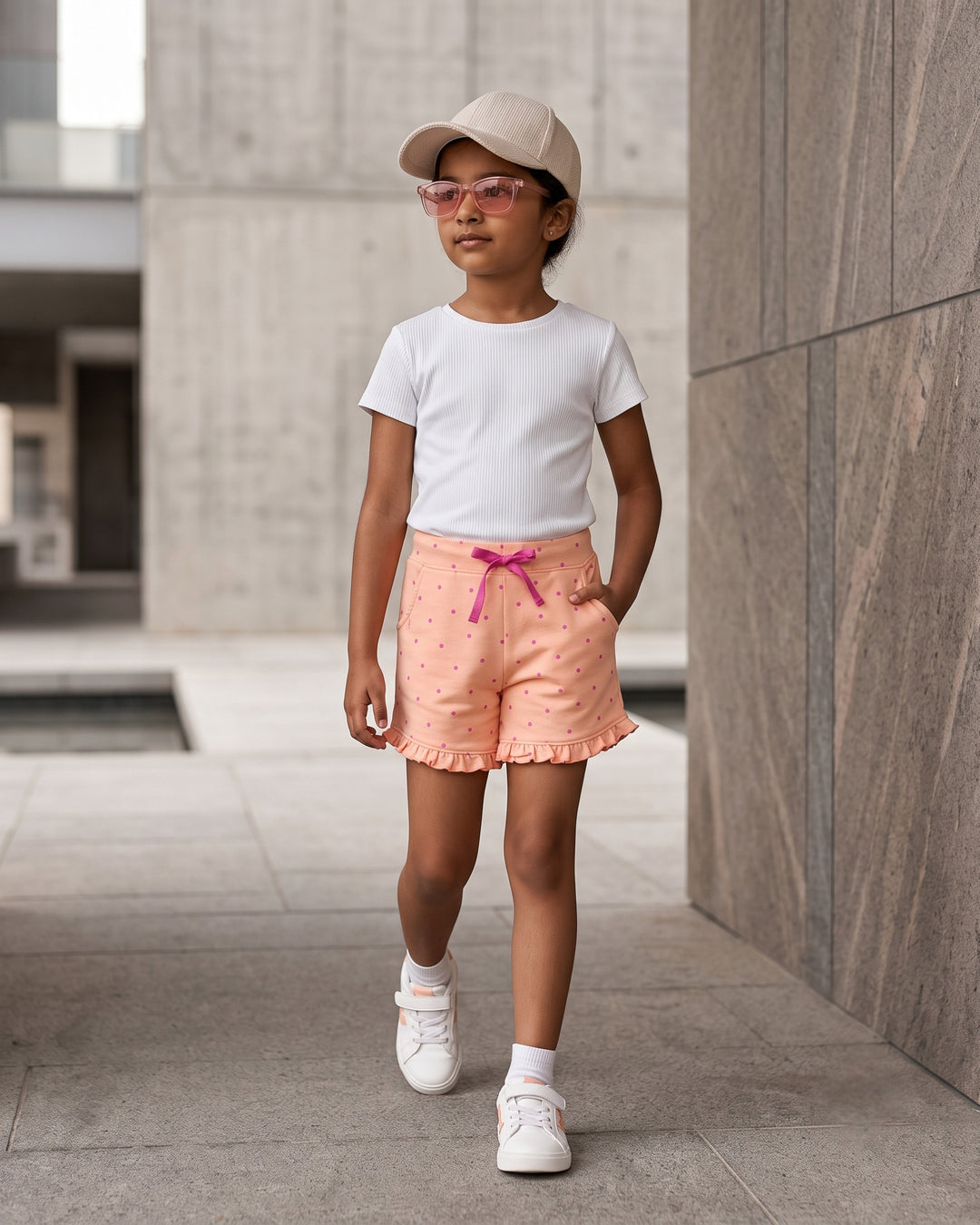 Dotty | Girls Loopknit Shorts