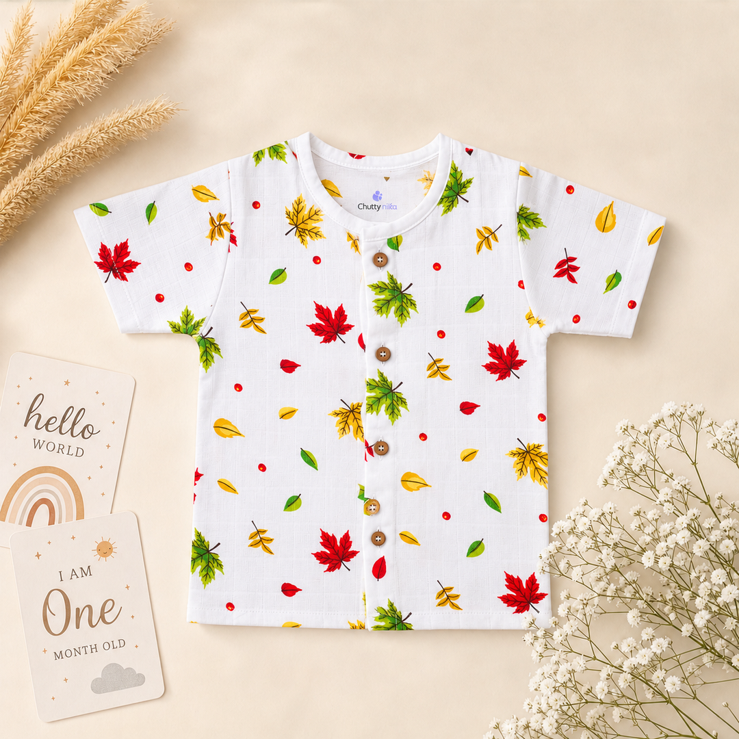 Pebbi | Organic Muslin Half Sleeve Baby Jabla