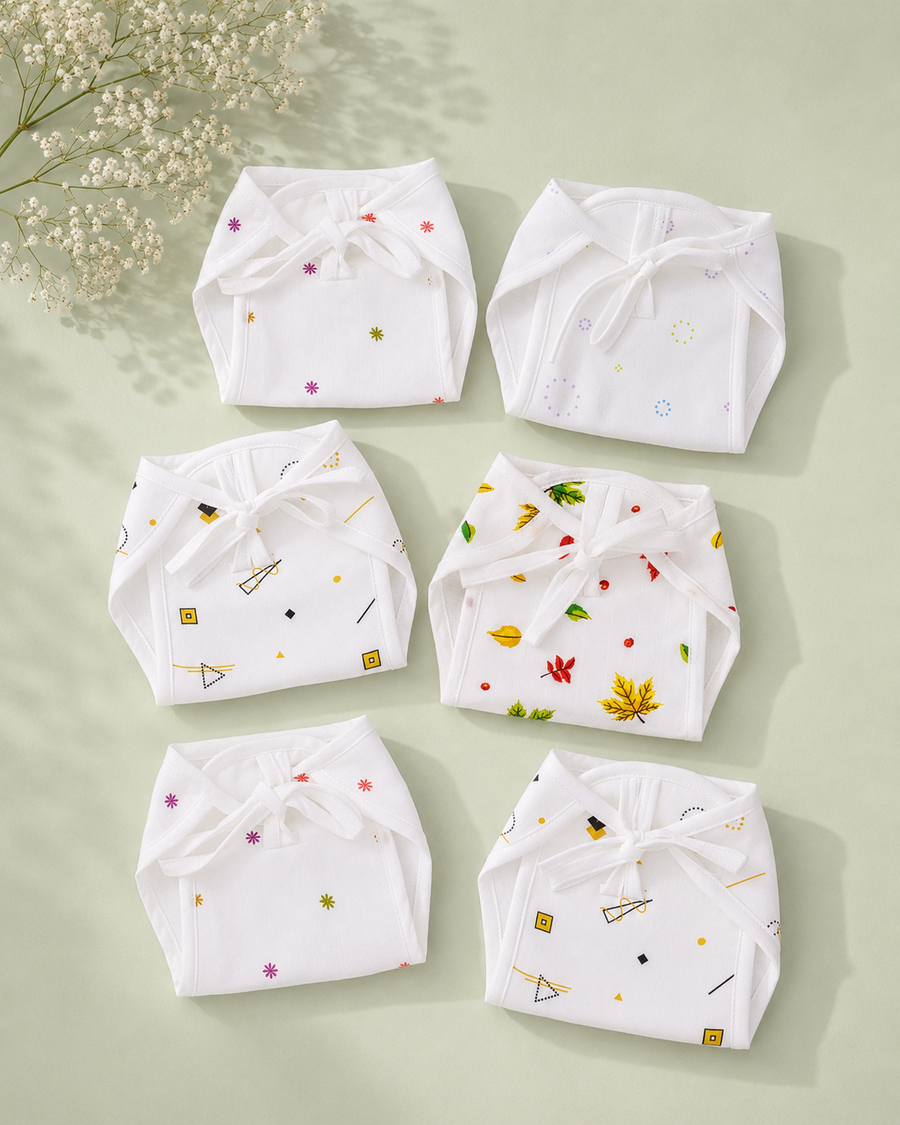 Autumn Buds | Organic Muslin Baby Nappy