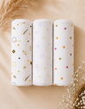 Celestial Trio | Organic Muslin Baby Swaddle (GOTS Certified)
