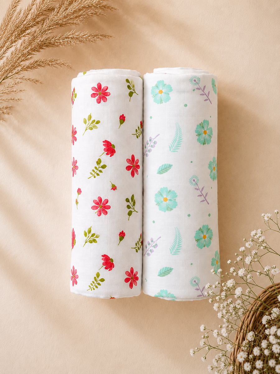 Snuggle Duo | Premium Muslin Baby Swaddle 2-Piece Set