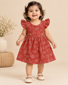 Cheerful | Crinkled Muslin Crossover Baby Frock