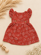 Cheerful | Crinkled Muslin Crossover Baby Frock