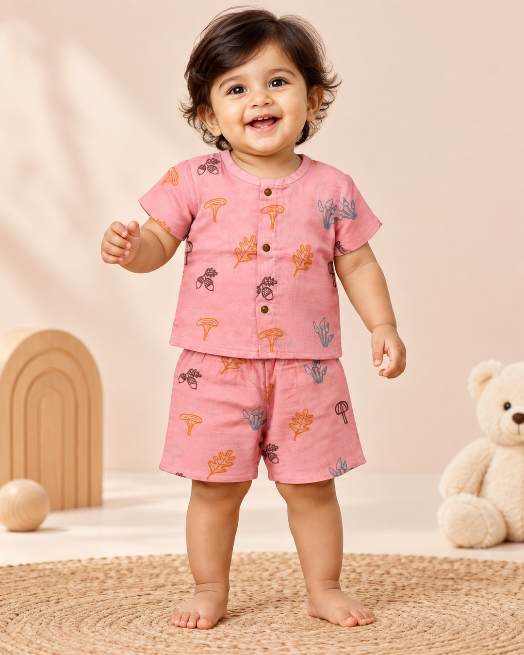 Pinkprint | Printed Dyed Muslin Co-ord Set