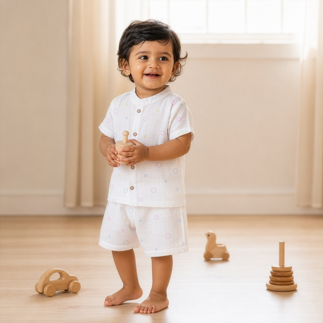 Kiko | Organic Muslin Mandarin Collar Co-ord