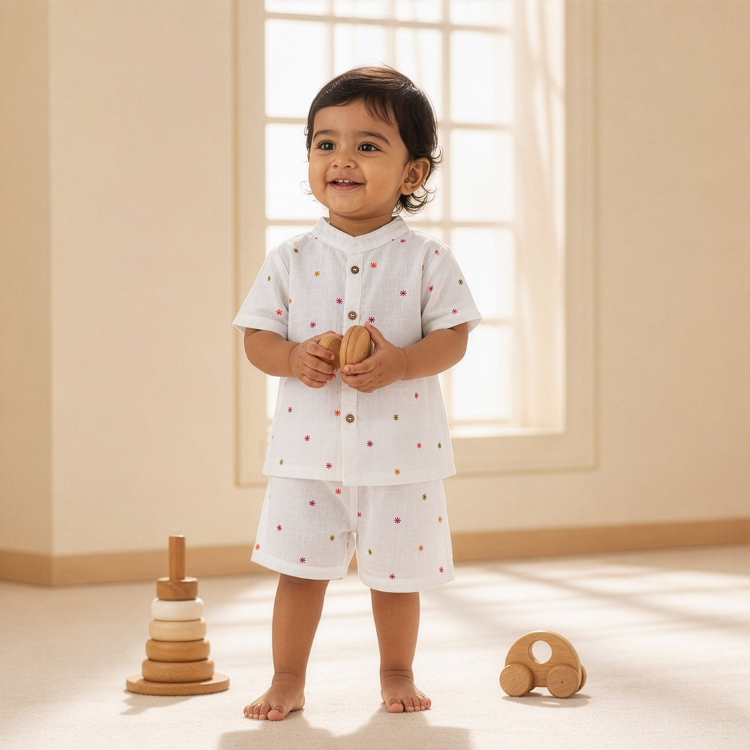 Organic Muslin Chinese Collar