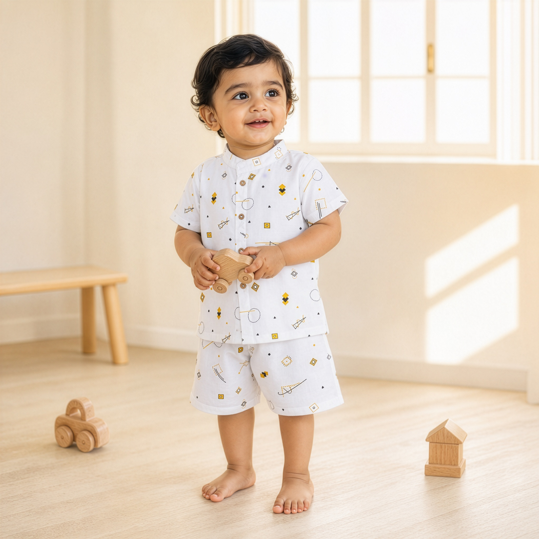 Organic Muslin Chinese Collar