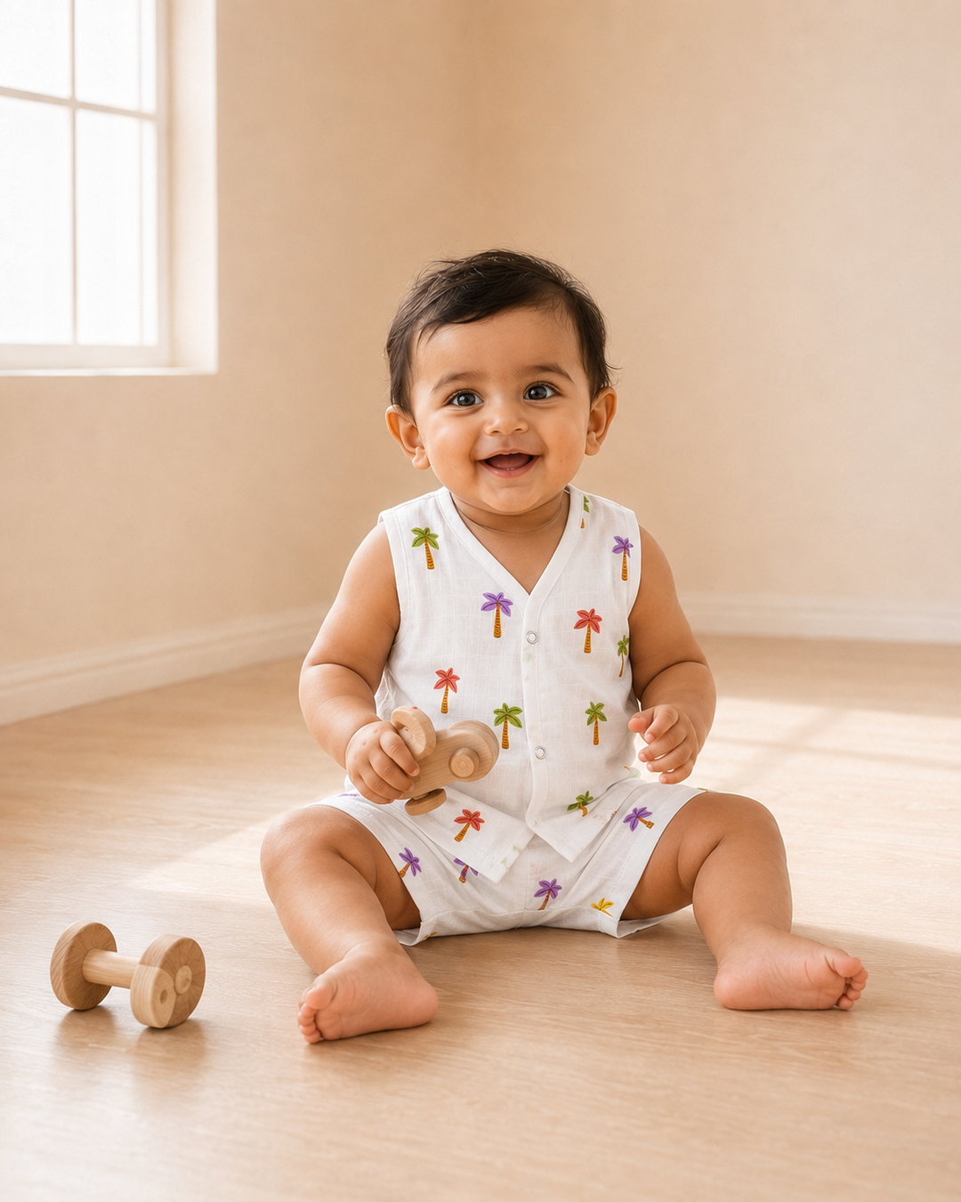 Coco | Muslin Sleeveless Baby Co-ord
