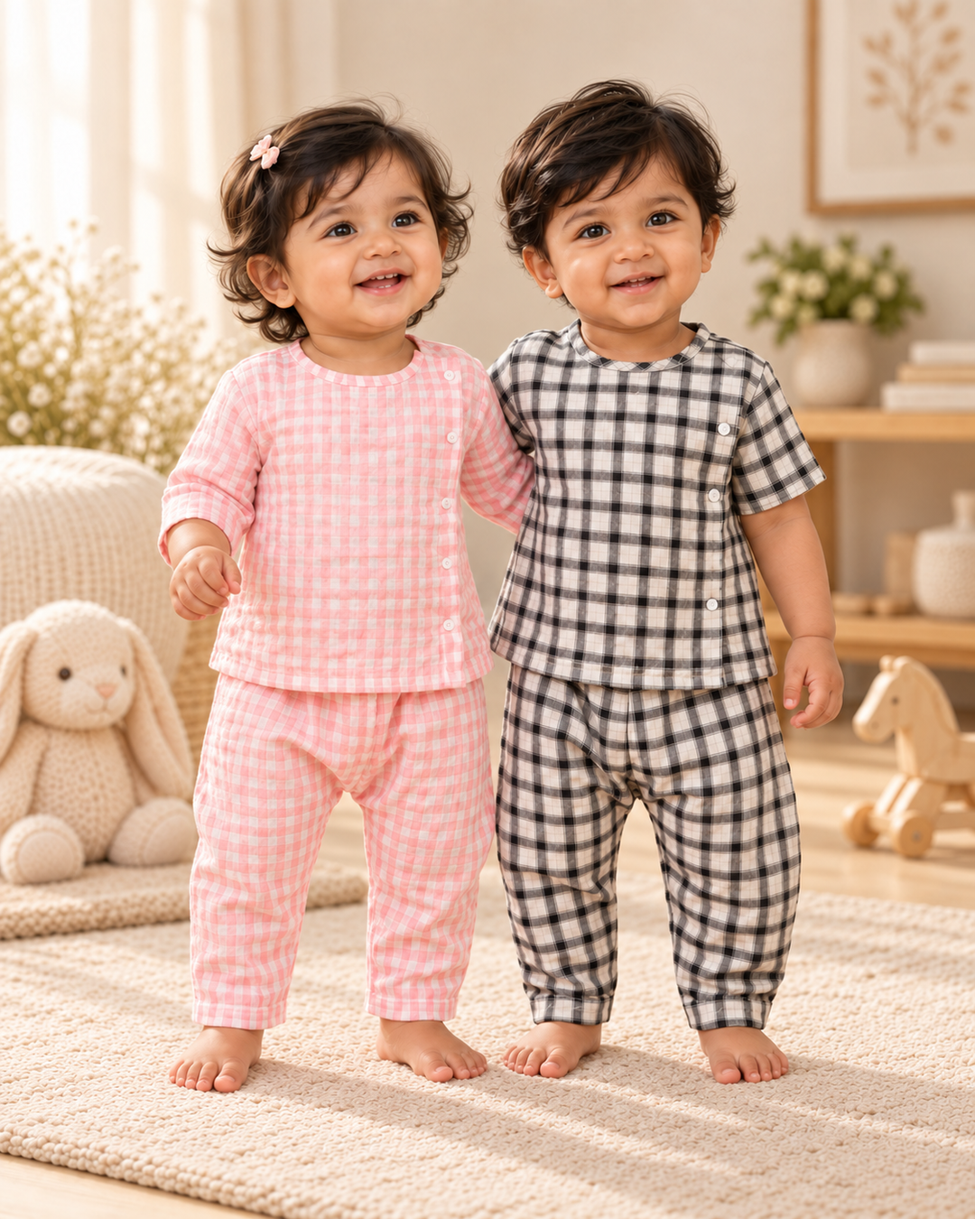 Cozier | Cotton Side-Button Pyjama Set