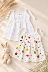 Petal Knot | Organic Muslin Baby Frock