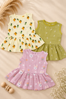 Nellie | Cotton Muslin Mixed Frock (Any Designs)