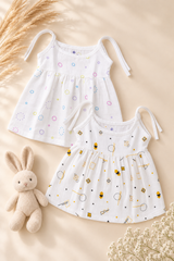 Petal Knot | Organic Muslin Baby Frock