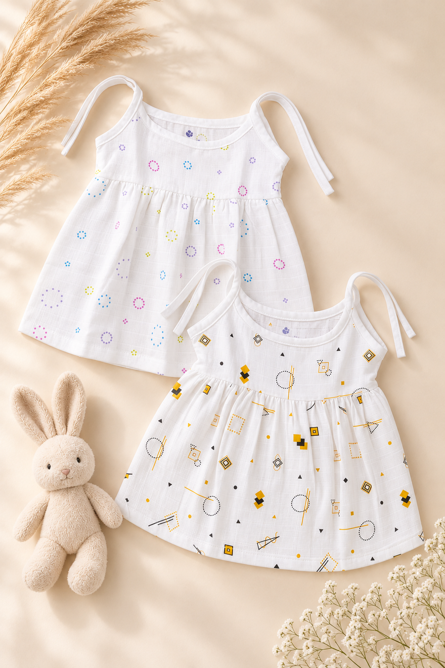 Dancing Knot | Organic Muslin Baby Frock
