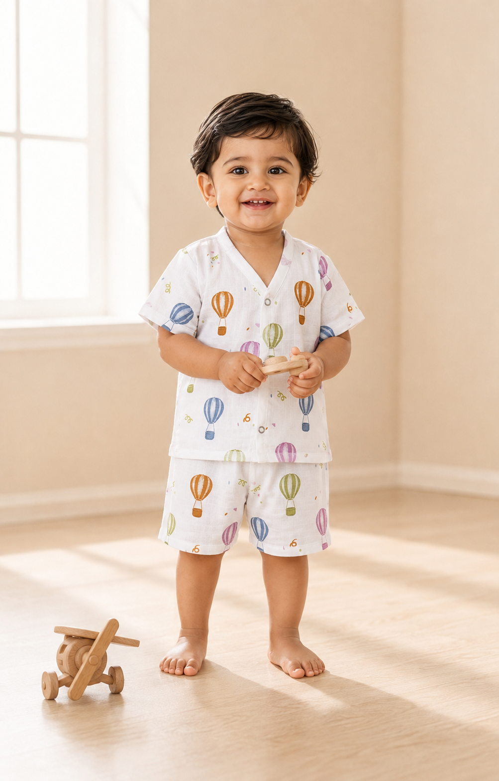 Holiday | Muslin Baby Jabla & Shorts Set