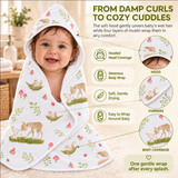 Woodland Friends | Muslin Hooded Baby Towel