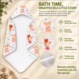 Tiny Whiskers  | Muslin Hooded Baby Towel