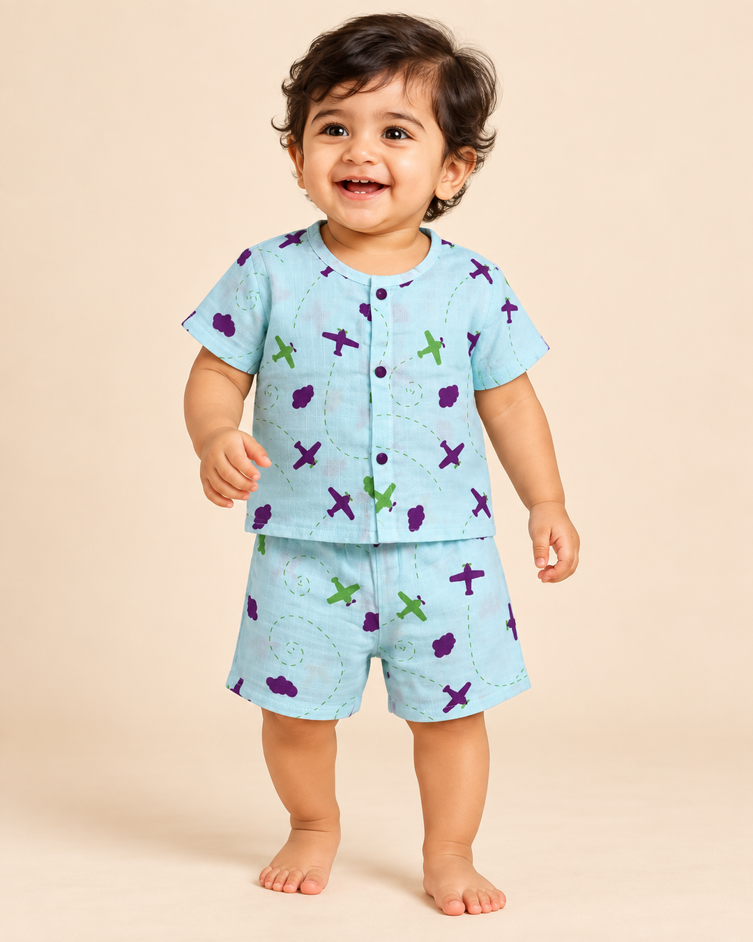 Plano | Printed Dyed Muslin Co-ord Set