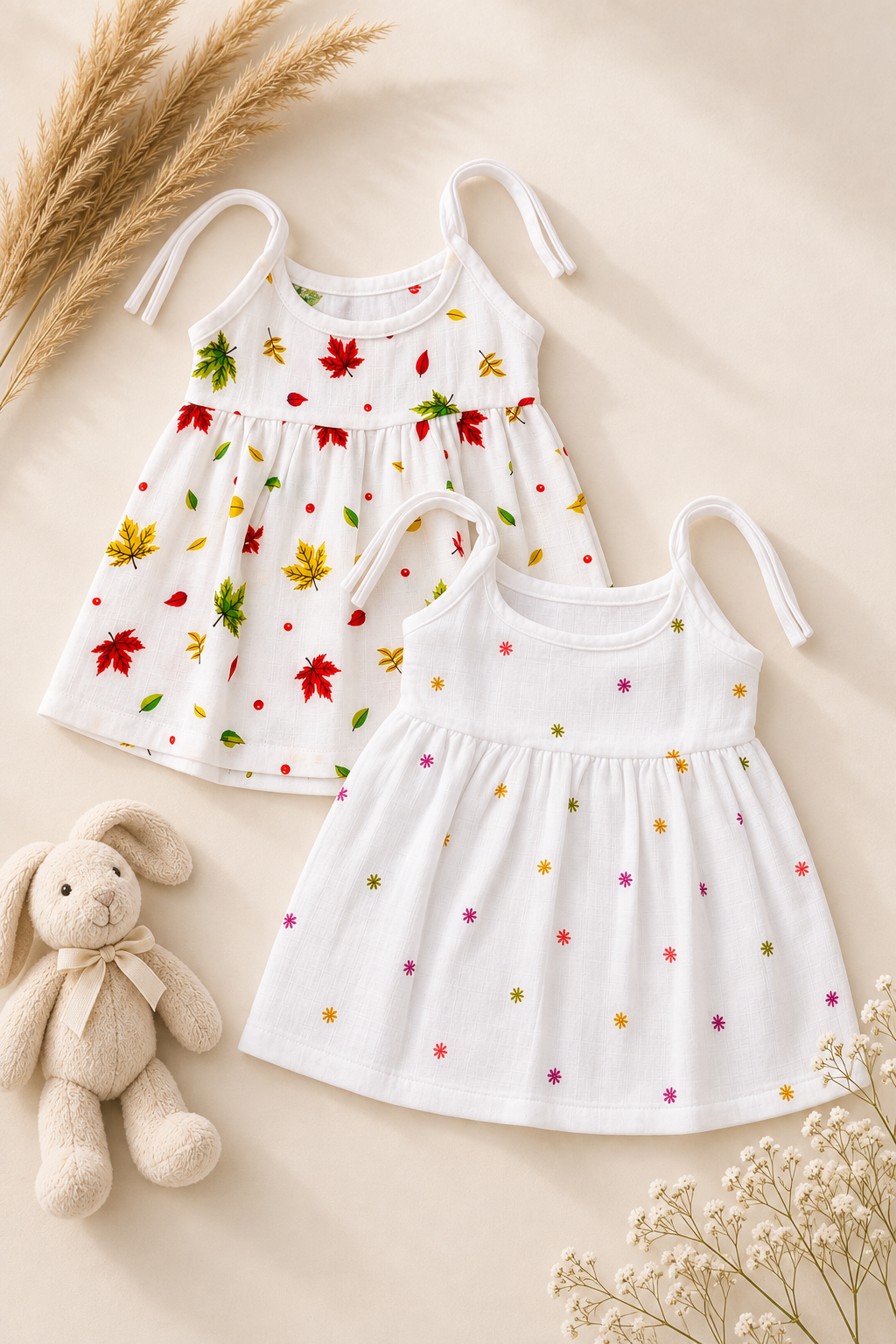 Petal Knot | Organic Muslin Baby Frock