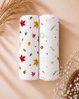 Dancing Dots | Organic Muslin Baby Swaddle (GOTS Certified)