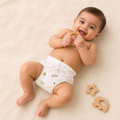 Autumn Buds | Organic Muslin Baby Nappy