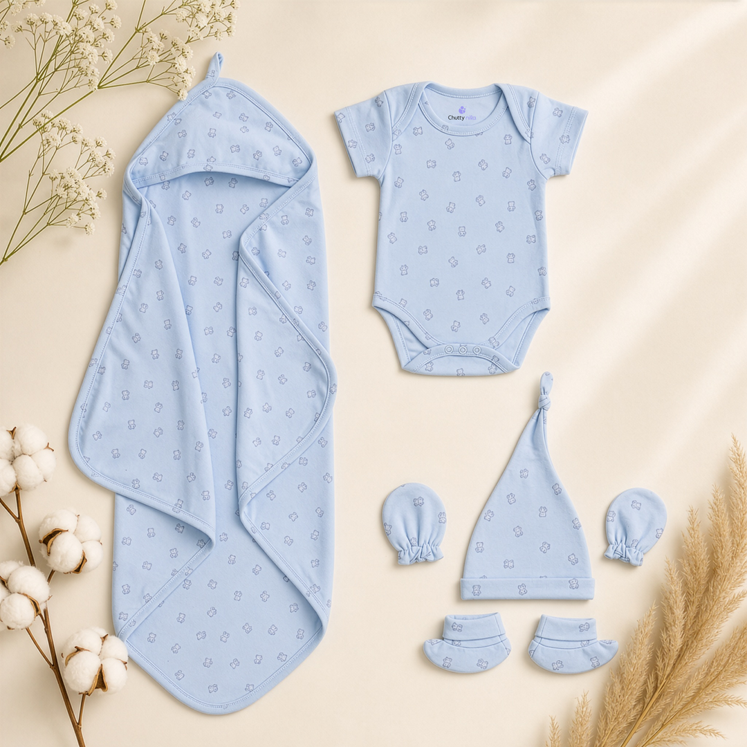 Hello Baby Pink | Newborn 5-Piece Essentials Set
