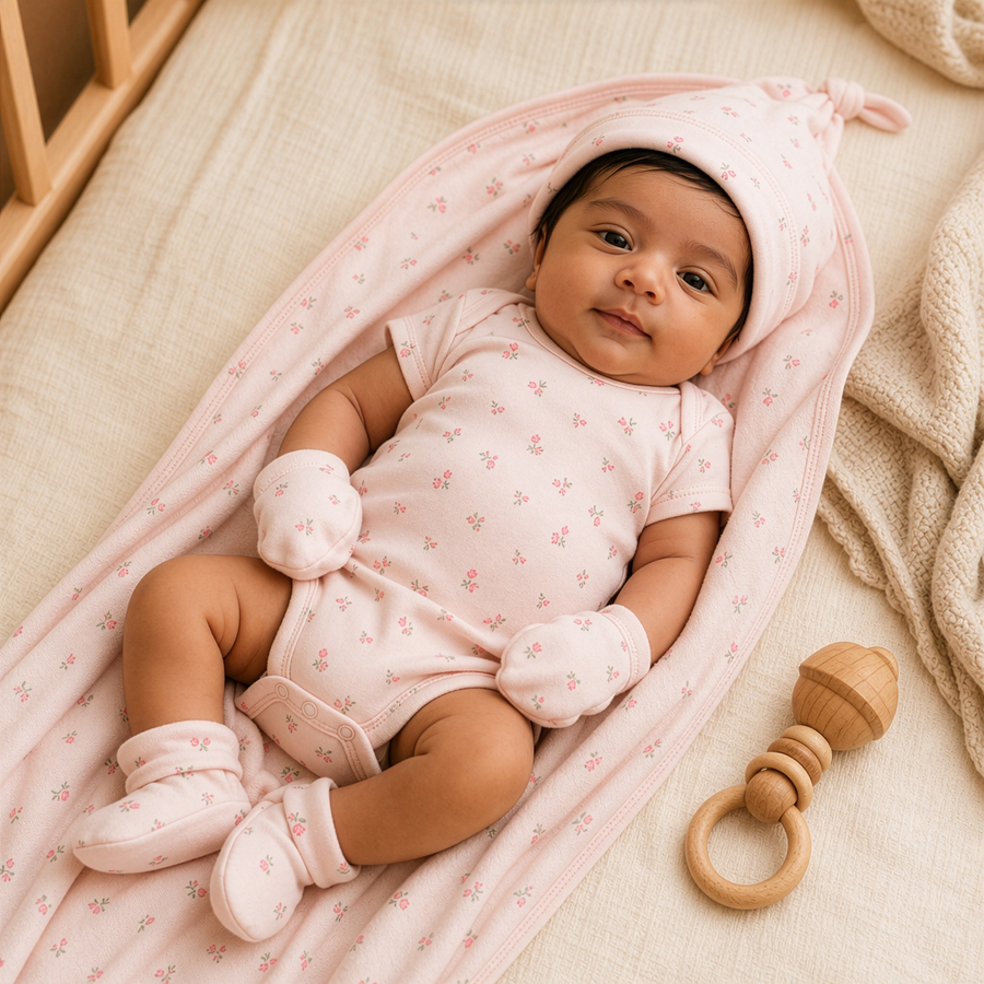 Hello Baby Pink | Newborn 5-Piece Essentials Set