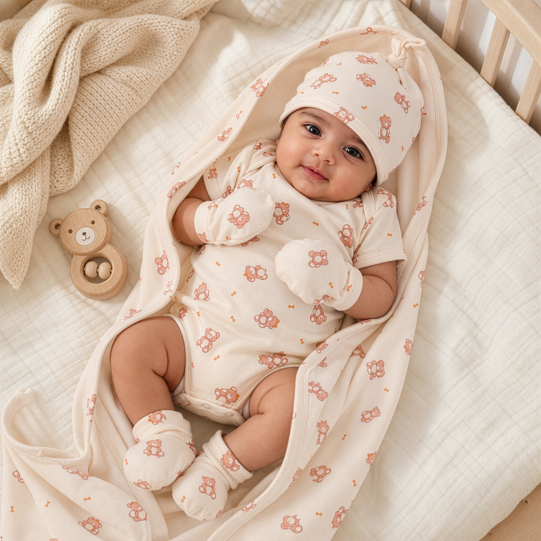 Hello Baby Pink | Newborn 5-Piece Essentials Set