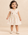 Pinkwhit | Crinkled Muslin Crossover Baby Frock