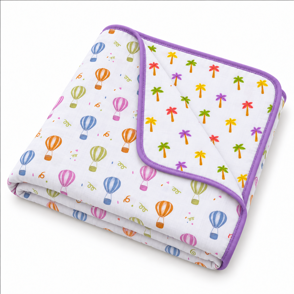 Mimi | Reversible Muslin Baby Blanket