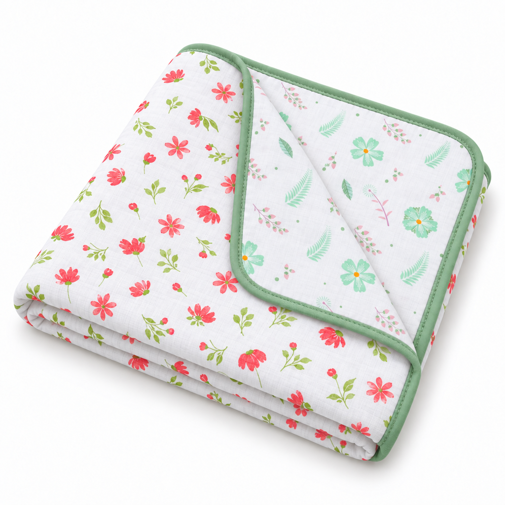 Elva | Reversible Muslin Baby Blanket