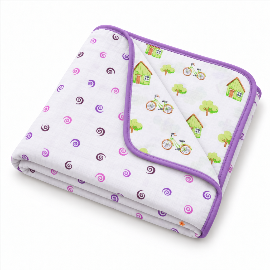 Nestle | Reversible Muslin Baby Blanket