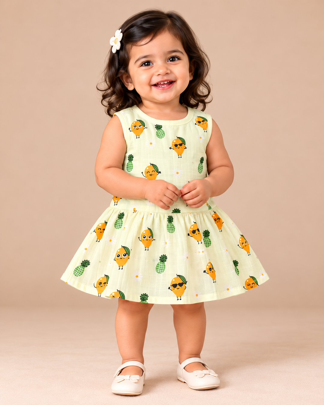 Elorie | Cotton Muslin Mixed Frock (Any Designs)