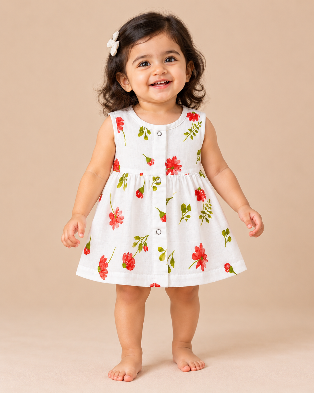 Mirelle | Cotton Muslin Mixed Frock (Any Designs)