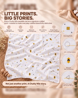 Autumn Breeze | Organic Muslin Baby Swaddle (GOTS Certified)