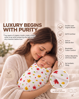 Autumn Breeze | Organic Muslin Baby Swaddle (GOTS Certified)