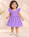 Viola cross | Crinkled Muslin Crossover Baby Frock