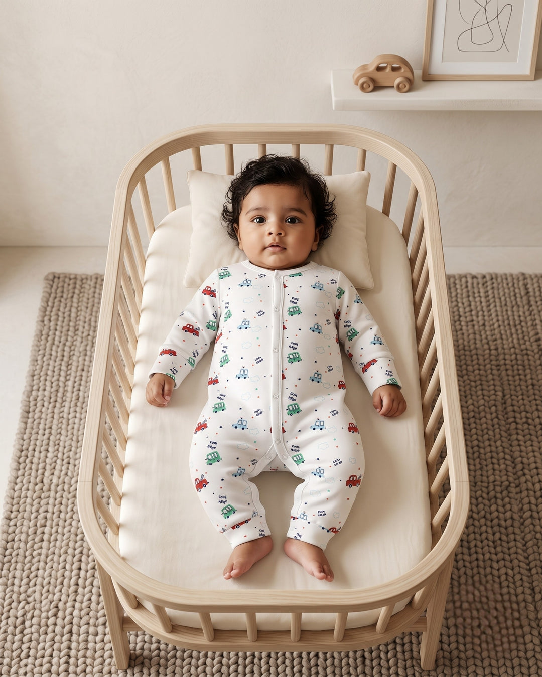 Zoomie | Interlock Full Sleeve Baby Jumpsuit